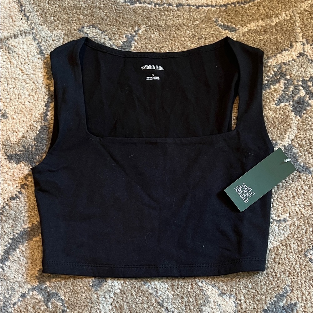 Wild Fable Classic Black Crop Top